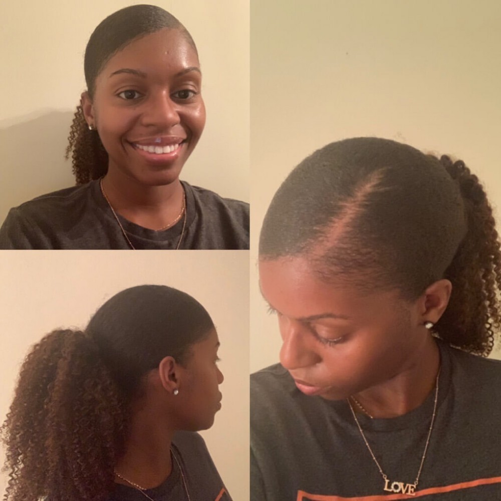 sleek ponytail natural hair