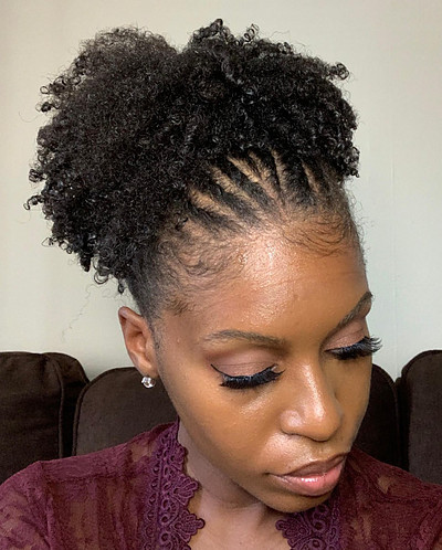 natural hair updo styles